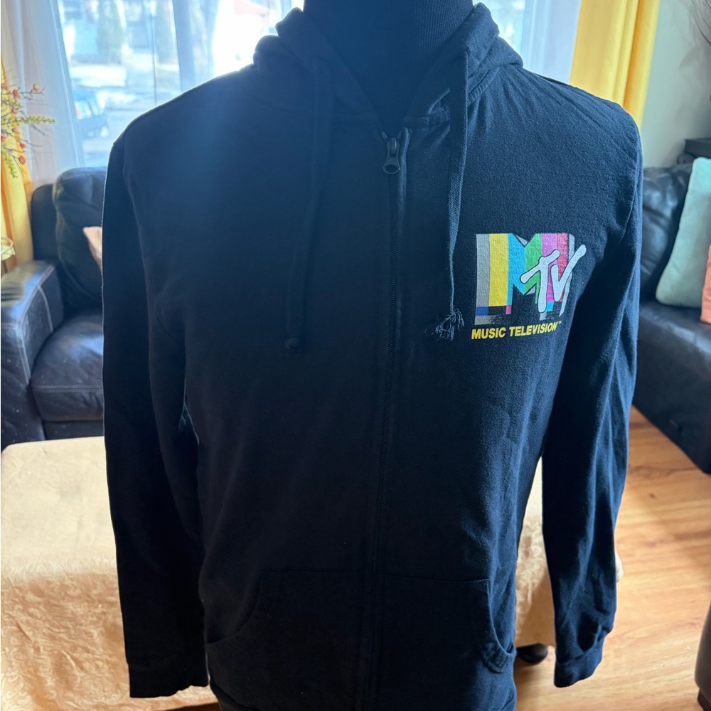 MTV Black Hoodie with Multicolor Logo